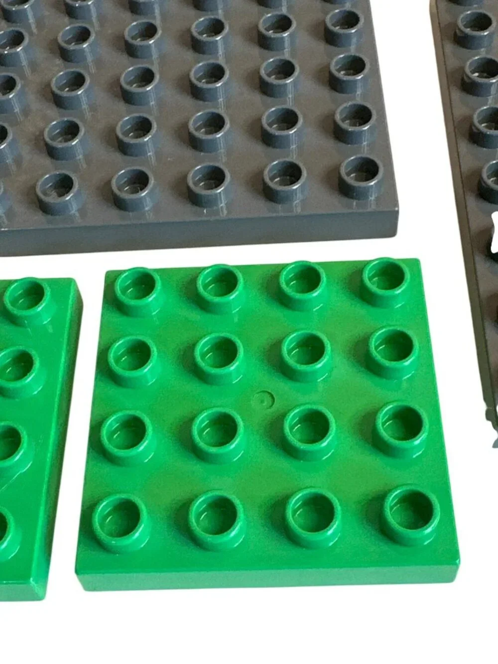 LEGO DUPLO Baseplates Lot of 5 Gray Green 8x8 4x4 8x4 Misc. Building Toys